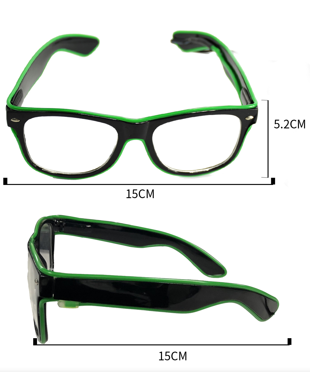 单色EL方形发光眼镜标准款_副本